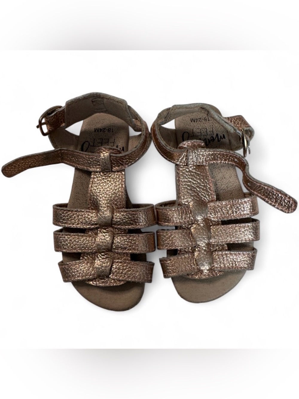 Monkey Feet Metallic Gladiator Sandals